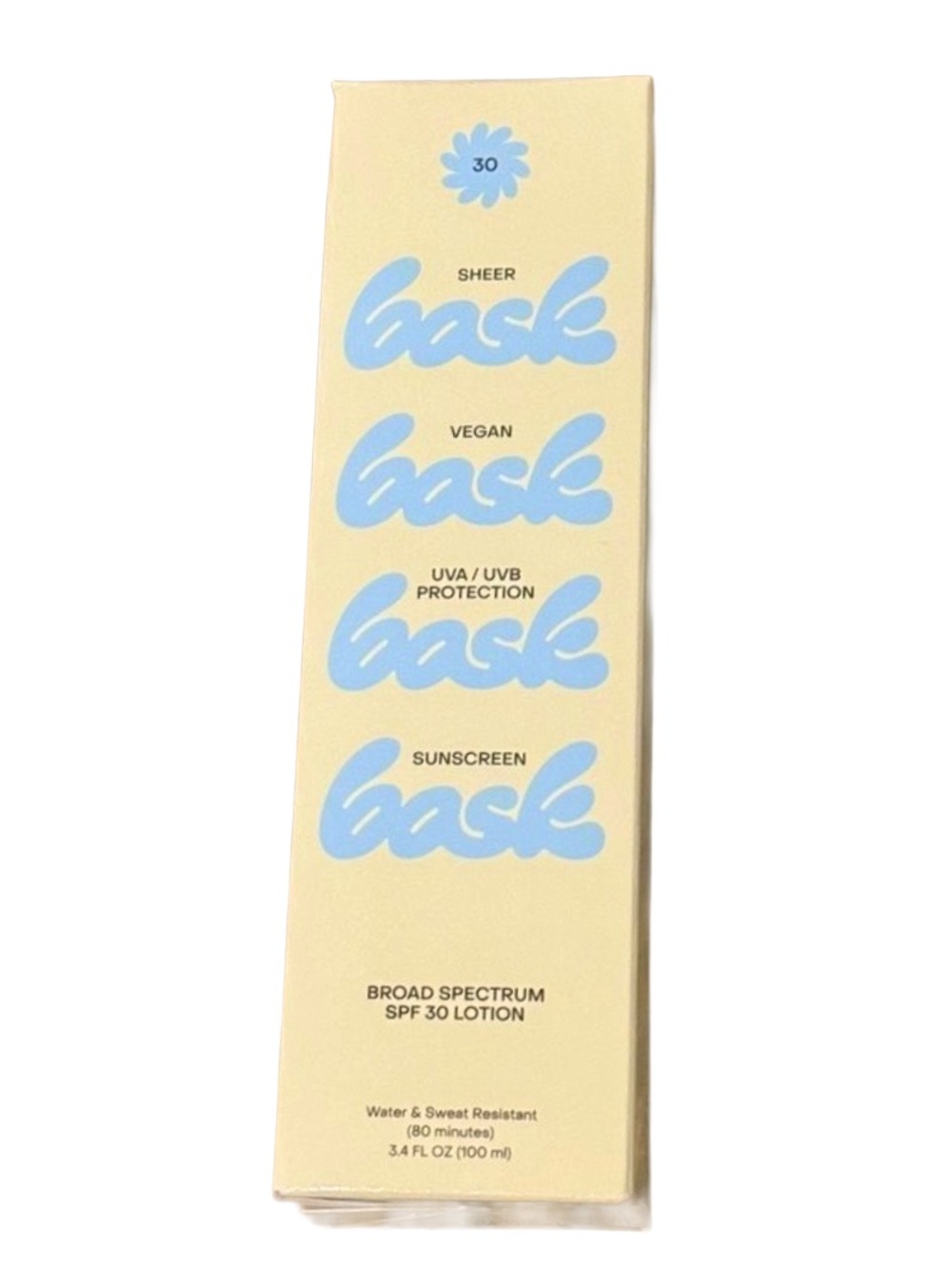 Bask Moisturizing SPF 30 Sunscreen Lotion 3.4oz Award Winning No White Cast NWT
